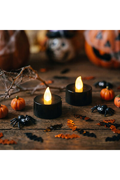 Alista Home Σετ 2 κεριών LED τύπου χαπιού για το Halloween, θερμό λευκό φως, ...