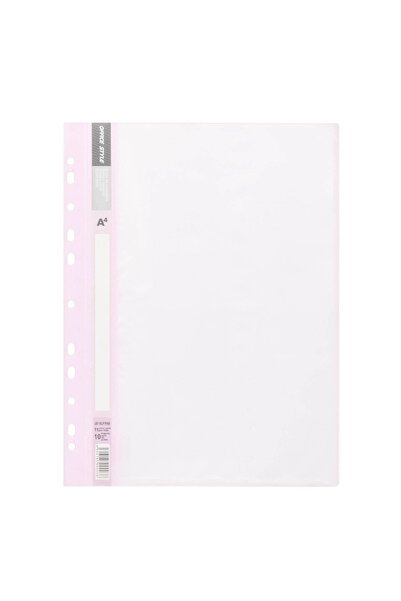 OEM Dosar din plastic A4 cu 10 file - Roz pastel