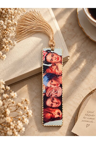 Erol Bakır Premium Portrait Collage Patterned 100% Copper Bookmark - Frida In...