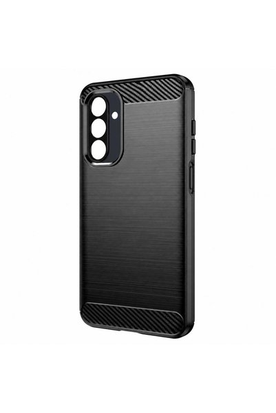 vıonex Θήκη με υφή βούρτσας για Samsung A36, TPU, Μεταλλική Όψη - Μαύρο