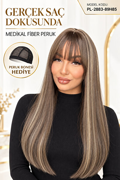 Suzan Peruk Gerçek Saç Dokusunda Medikal Peruk Tepe Kısmı Baş derisi Cilt Gör...