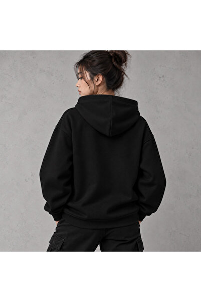 Jooy Beyaz Kapüşonlu Sweatshirt Be Real Not Perfect Baskılı Kadın Hoodie