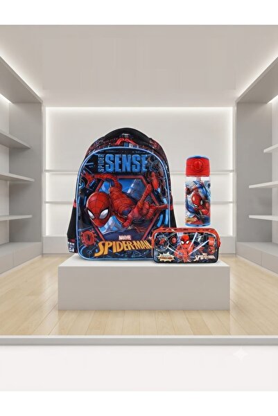 CLK SPORTS Spider-Man Kindergarten Backpack, Pencil Case, Water Bottle 500 ml...
