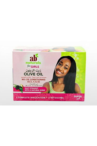 AB Naturals Olive Oil Kids Hair Straightening Kit for Gentle Straightening an...