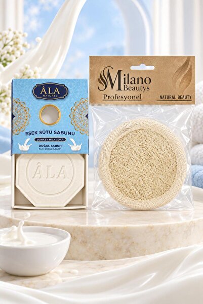 MİLANO BEAUTYS Ala Essential Milk Extract Organic Solid Soap - Organic Fiber ...