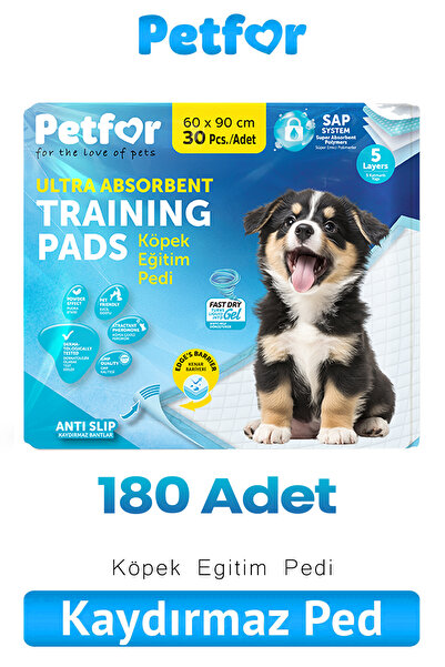 Petfor Köpek Eğitim Pedi 60x90 Kaydırmaz Bantlı 180 Adet