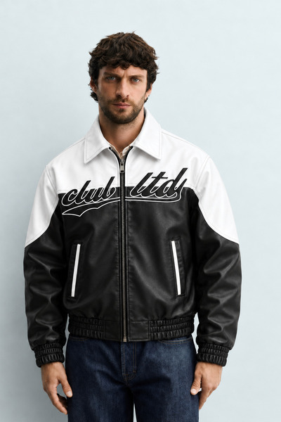 Jaglion Vintage Oversize Kalıp Yeni Sezon Erkek Deri Ceket