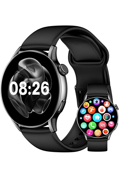 CARDO ساعة ذكية X Orbit، شاشة AMOLED مستديرة مقاس 1.6 بوصة، مكالمات بلوتوث، ت...