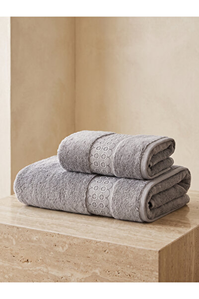 Dantela Nomad 2-Piece Embroidered Bath Towel Set
