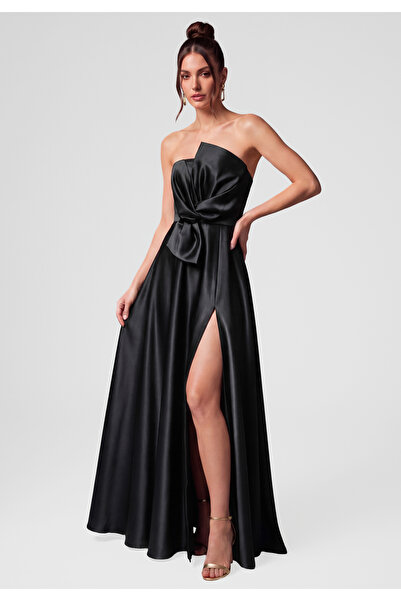 Larica Damen-Abendkleid, Maxikleid mit asymmetrischem Ausschnitt LA-OM-DLR450...
