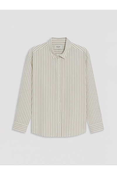 LC Waikiki Regular Fit Striped Men's Gabardine Shirt