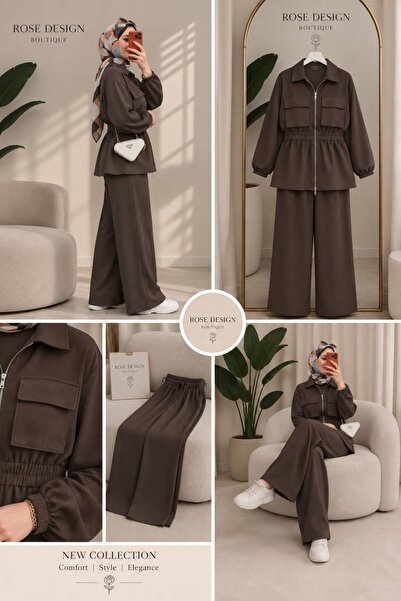 Rose Design Boutique CEP DETAYLI FERMUARLI ŞIK İKİLİ TAKIM