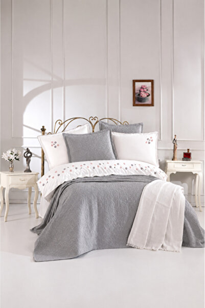 Çeyiz Diyarı Alora 8 Piece Bridal Set Gray