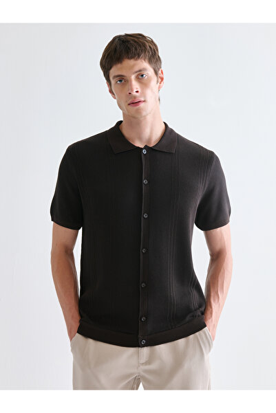 LC Waikiki Standard Fit Polo Neck Men's Knitwear Cardigan
