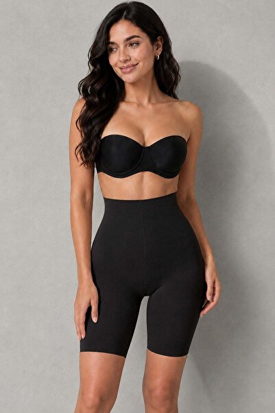 DWOY Effective Recovery Laser Cut Non-Marking Ghost Long Corset - Black