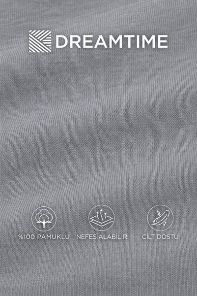 Dream Time Cearșaf elastic din bumbac pieptănat 100% bumbac |   Pat individual - Pat dublu - Pat king size |   Țesătură organică din jerseu