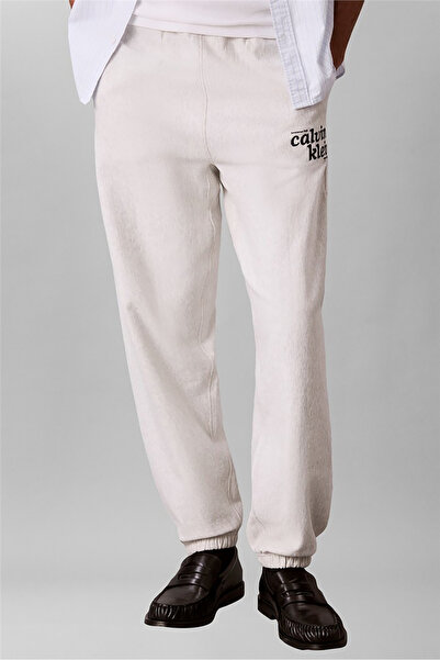 Calvin Klein PREMIUM TERRY GRAPHI, P74 Beyaz Erkek Eşofman Altı