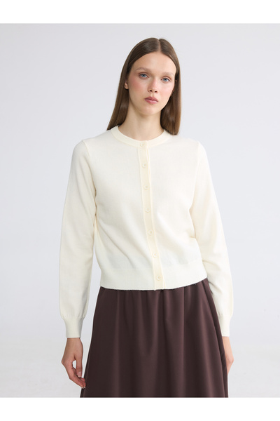 LC Waikiki Crew Neck Women's Knitwear Cardigan