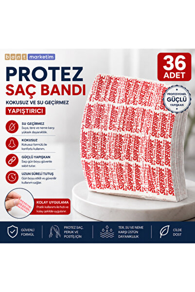 Supertape Oval 1"LF 2,5 x 7,5 cm 36 Adet Protez Saç Bandı Güçlü Yapışkanlı