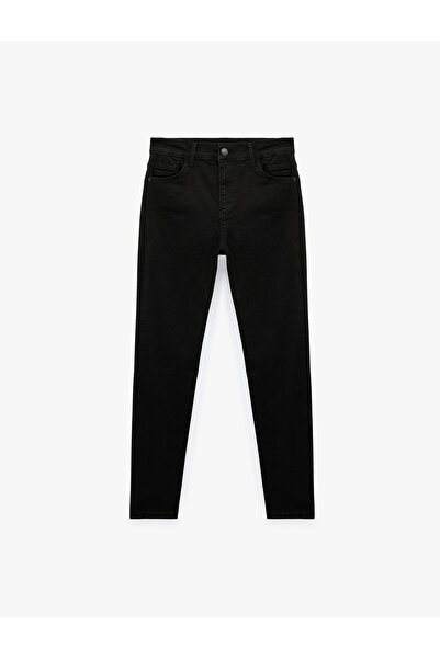 Koton Cotton Regular Waist Skinny Push up Denim Trousers with Pockets - Skinn...