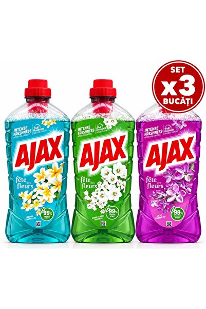 Ajax Σετ 3x 1L pardoseli ανοιξιάτικο λιλά-μουσετέλ