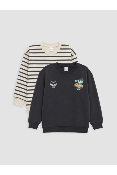 LC Waikiki Дебели момчешки суичъри с кръгло деколте, комплект от 2 броя