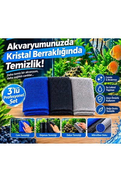 DNC CLEAN AKVARYUM TEMİZLEME BEZİ 3'LÜ
