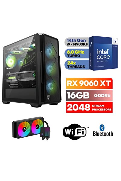 ASUS ŞAFAK-GAMİNG PC Intel Core i9 14900KF 32GB RAM RX 9060 XT 16GB 500GB M.2...