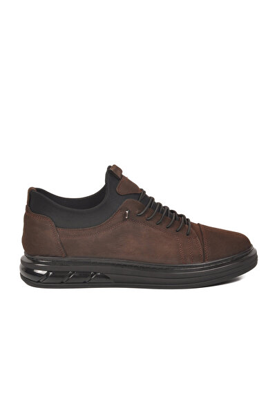 AYAKMOD Brown Nubuck Genuine Leather Orthopedic Men's Casual Shoes 117 m