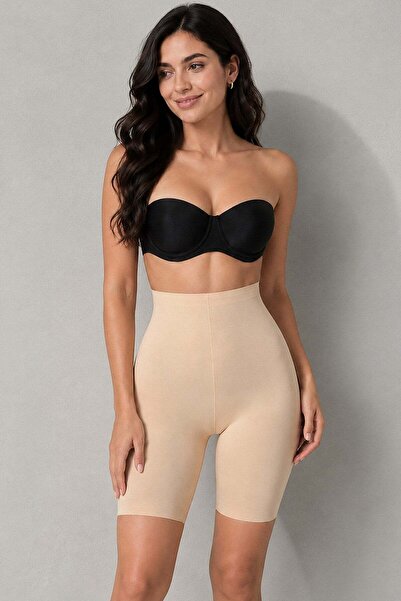 DWOY Effective Recovery Laser Cut Non-Marking Ghost Long Corset - Skin Color