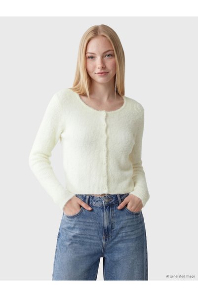 LC Waikiki Crew Neck Women's Knitwear Cardigan