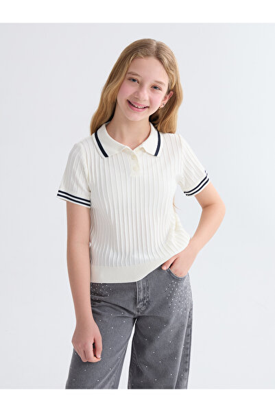 LC Waikiki Pulover tricotat cu guler polo pentru fete