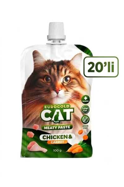 EuroGold Cat Et Ezmesi Tavuk Havuç 100 Gr x 20 adet