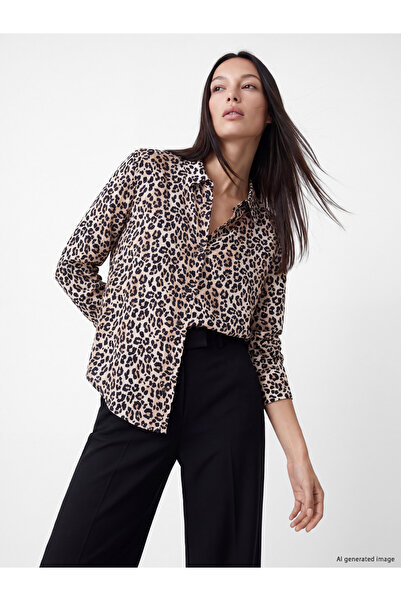LC Waikiki Cămașă de damă cu imprimeu leopard
