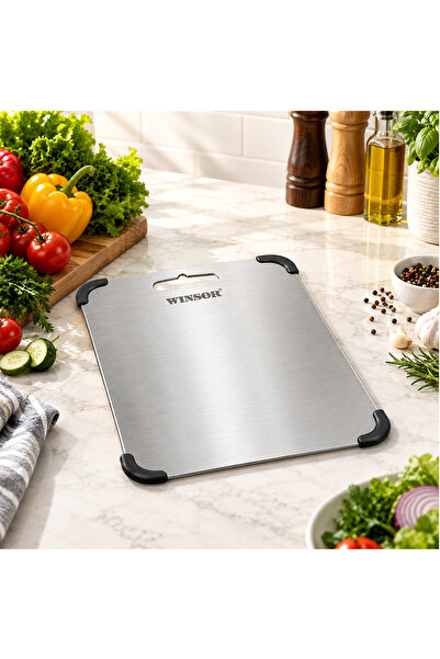 Winsor Stainless Steel Cutting Board 29Cm | Premium Scratch & Rust Resistance...