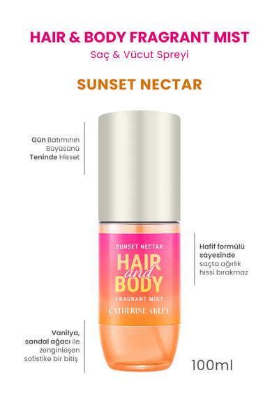 Catherine Arley SAÇ VE VÜCUT SPREYİ SUNSET NECTAR HAIR AND BODY MIST 100 ML