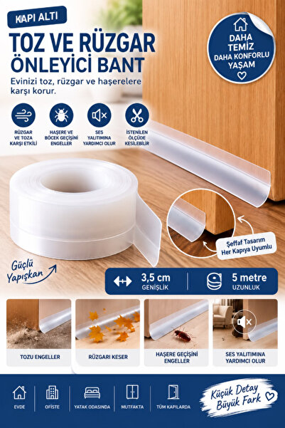 AYGÖREN HOME 5 Metre Kendinden Yapışkanlı Rüzgar Kesici Bant Kapı Pencere İzo...