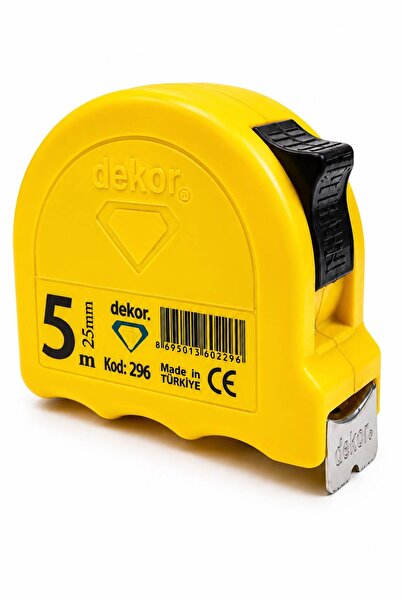 Dekor 296 Şerit Metre 5 Metre 25 mm Profesyonel Ölçüm Metresi