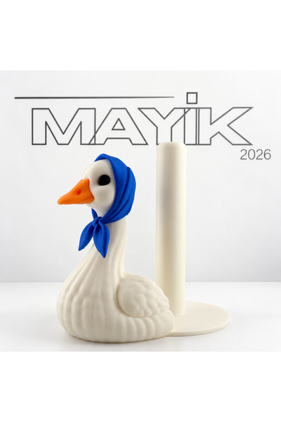 MAYİK2026 Fularlı Kaz Tasarımlı Dekoratif Havlu Kâğıtlık