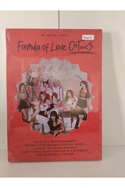 Genel Markalar Twice Formula of Love: O+T= 3 The 3rd Full Album Break It Ver