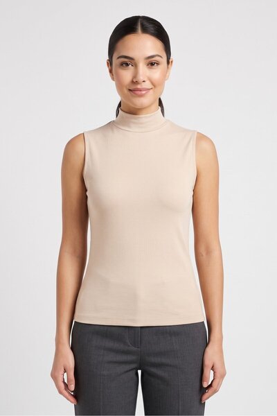 Saade Ten Women's Sleeveless Half Turtleneck Body/Blouse