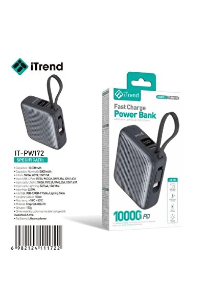 itrend BATERIE EXTERNA PW 172 10.000mAh 22.5 W 3 IN 1