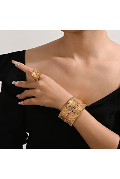 Generic Dubai Bohemian Copper 18 K Gold-plated Engagement Wedding Jewelry Bra...