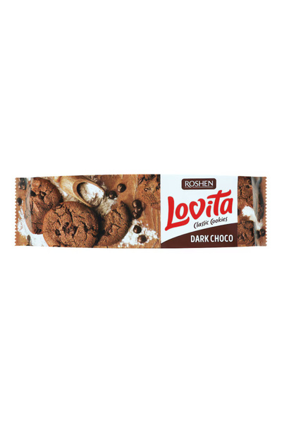 Roshen Biscuiți Lovita Dark Choco, Roshen, 150 g