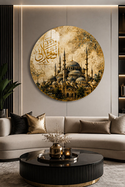 Decorita Cam Tablo | Yuvarlak Cam Tablo | Nûr-ı İstanbul