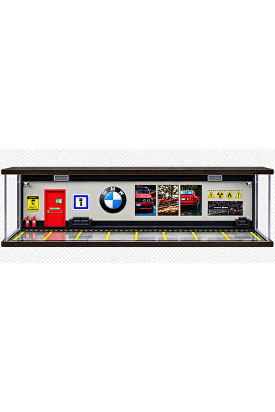 Diecast Toyblox BMW V3 Diorama Garaj 1/64 Ölçek 8, LED Işıklı USB Kablolu Mod...