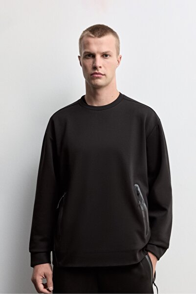LEFTIES İnterlok cepli sweatshirt
