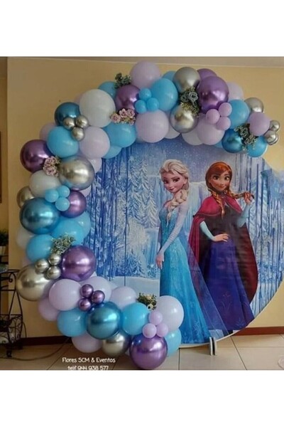 partiora konsept Elsa Doğum Günü - Elsa Konsept Balon Zinciri - Doğum Günü Ba...