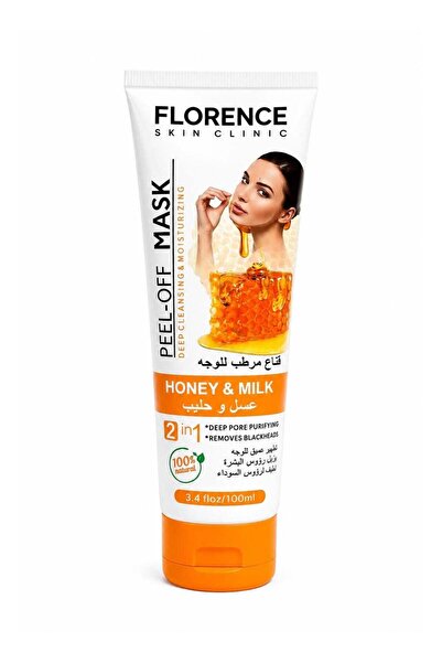 Florence Honey & Milk Peel-Off Mask 2-in-1, Deep Cleansing & Moisturizing, Re...