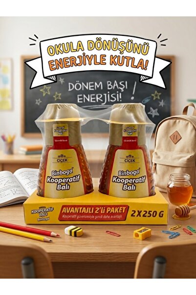Binboğa Kooperatif Çiçek Balı 2x250 g Avantajlı Paket